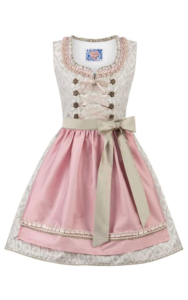 Kinderdirndl Amira mit Schürze, rose