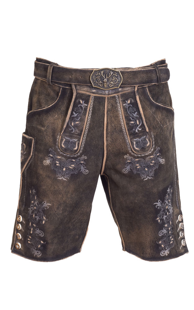 Lederhose Altrei mit Gürtel, braun
