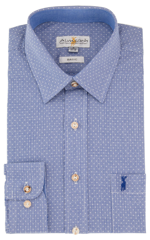 Hemd HE 669, mittelblau