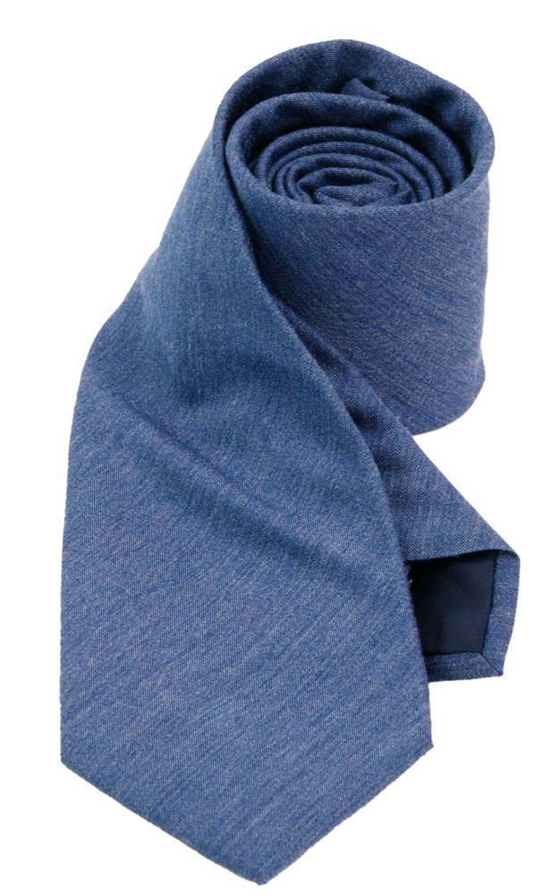 Krawatte, jeansblau uni