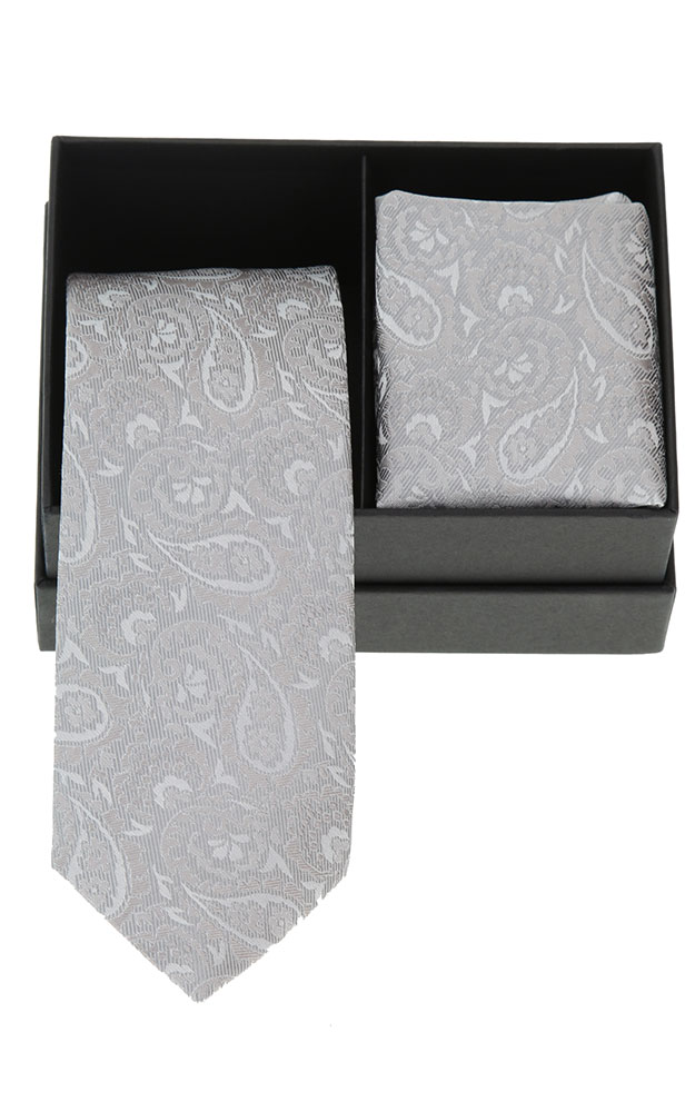 Krawatte & Tuch, silber