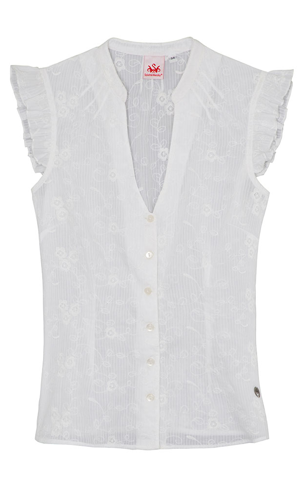 Trachtenbluse Garda, weiß