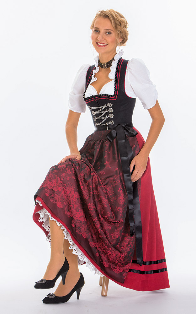 Schürze Traungau, weinrot