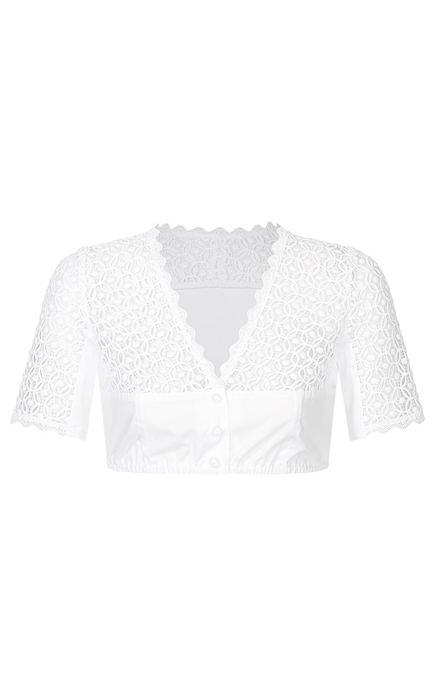 Dirndlbluse 01 10248, weiß
