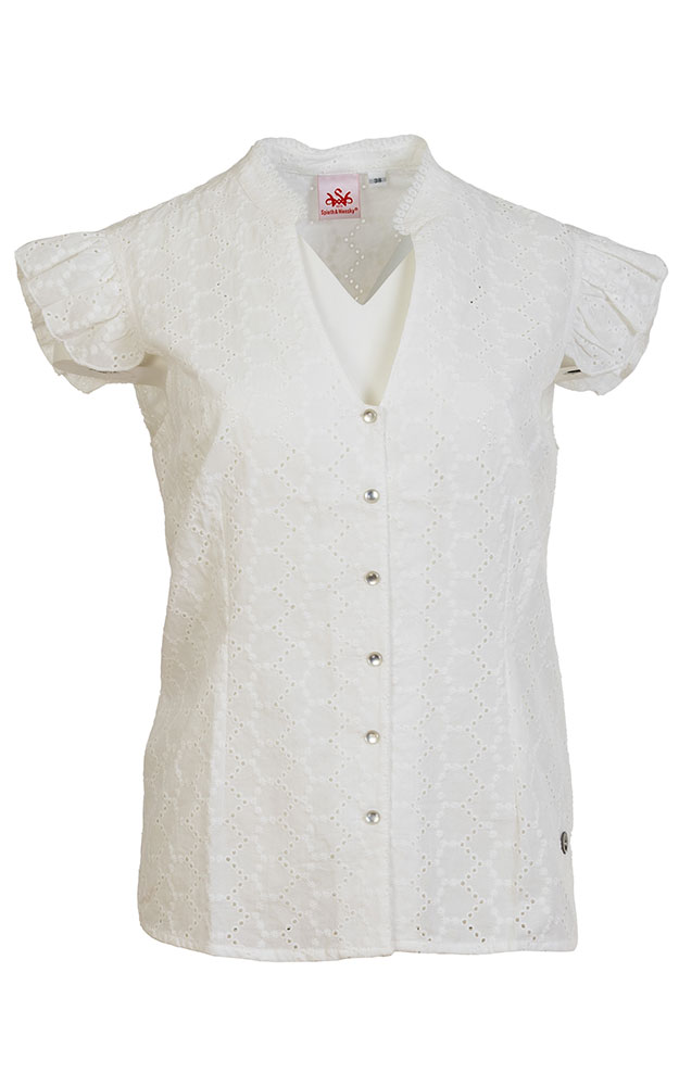 Trachtenbluse Flipper, weiß