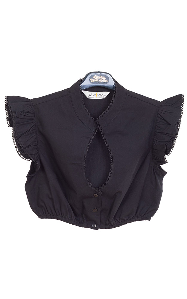 Dirndlbluse 46, schwarz