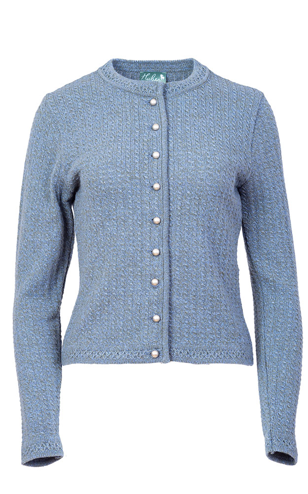 Strickjacke Katharina 1, blau/grau