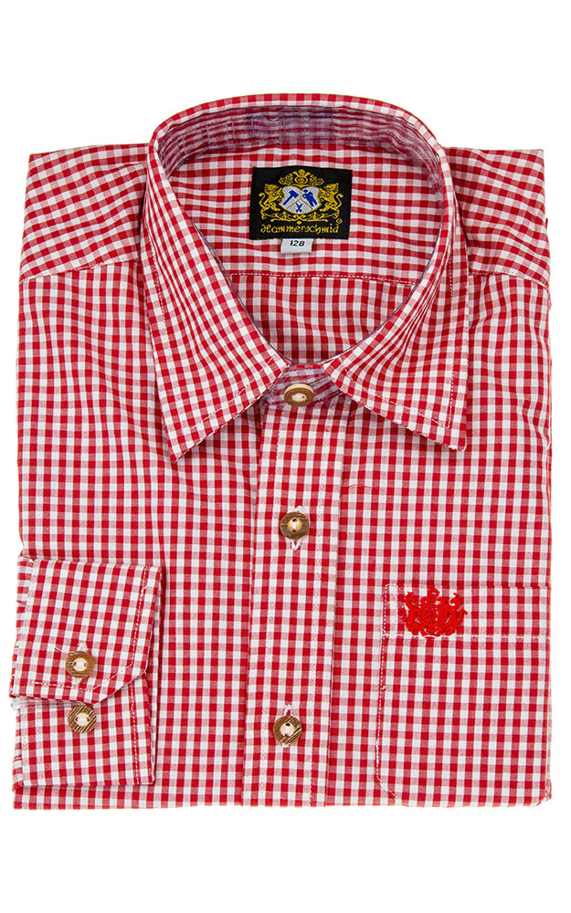 Kinderhemd Hamm LK #, rot/wß