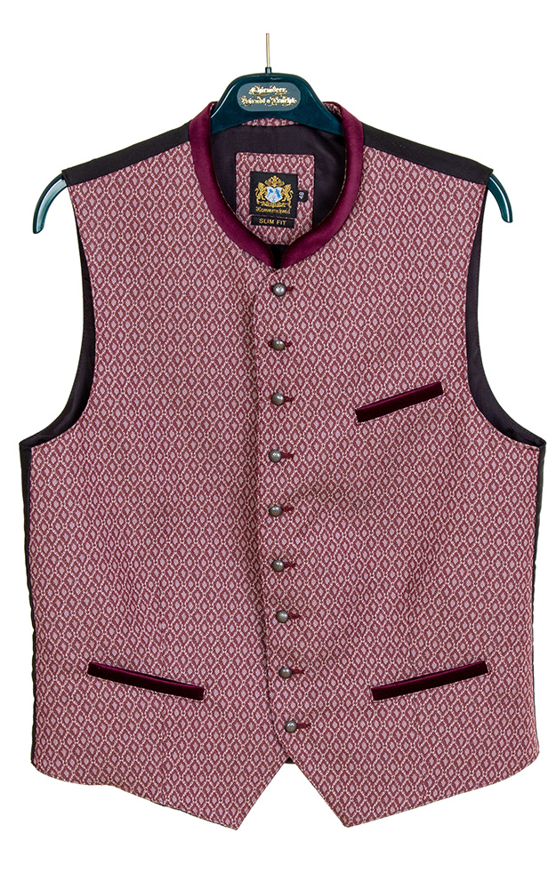 Weste Patrick, beere/rose