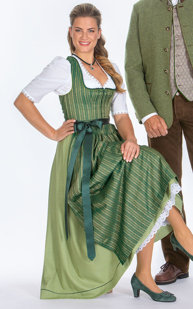 Schürze Ahrgau, tanne/gold