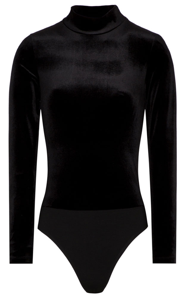 Trachtenbody Samt 72007, schwarz