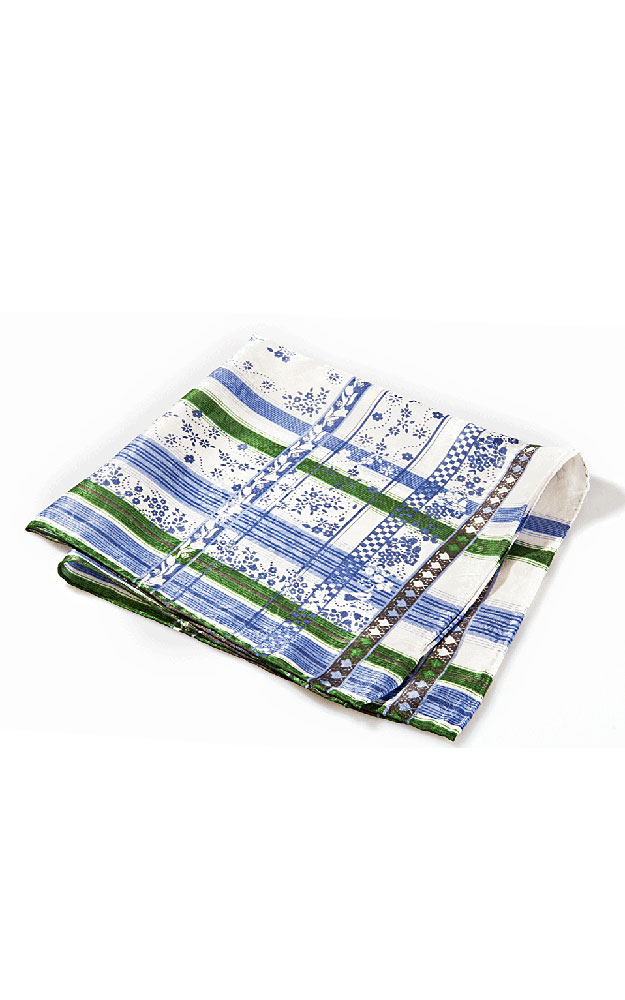 Tuch 611153, blau/grün