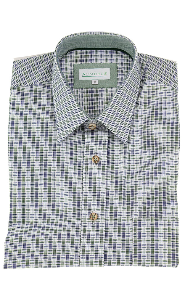 Hemd 11003 301220, blau/grün