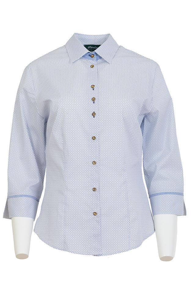 Trachtenbluse 6022 43102, weiß/blau