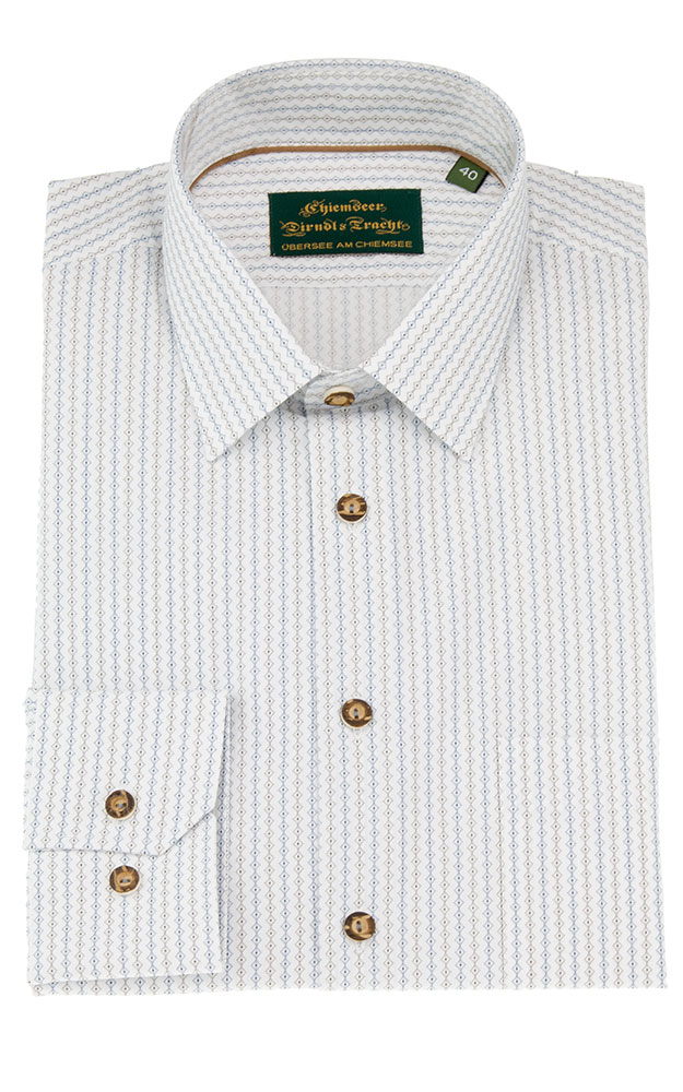 Hemd 2459 3680 27, braun/blau - Slim fit