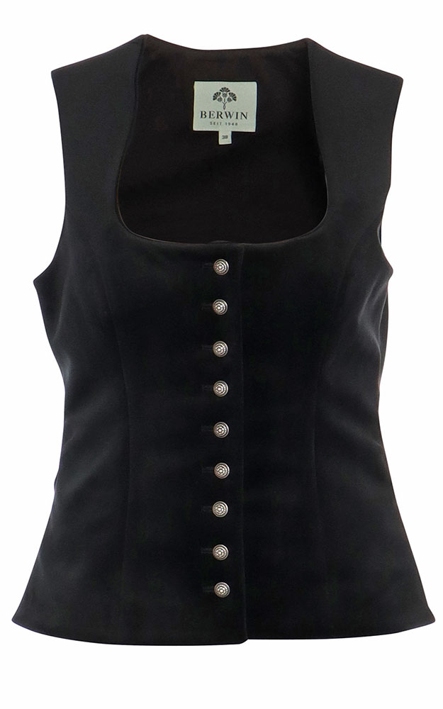 Mieder Samt 64250, schwarz