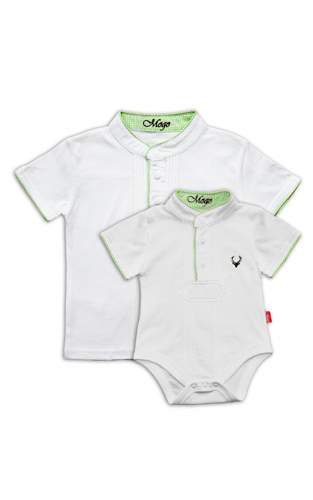 Baby-Body Fabi kurzarm, grün