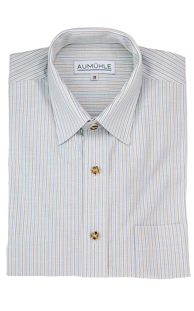 Hemd 03 03323D, hellblau/beige gestreift