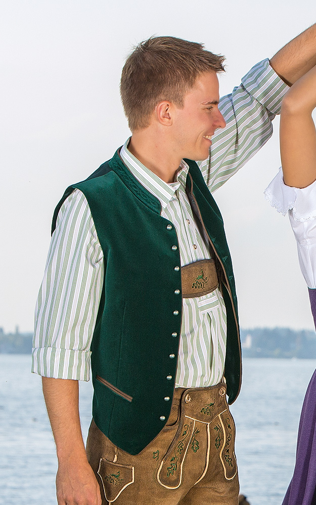 Weste Oskar, tanne/braun