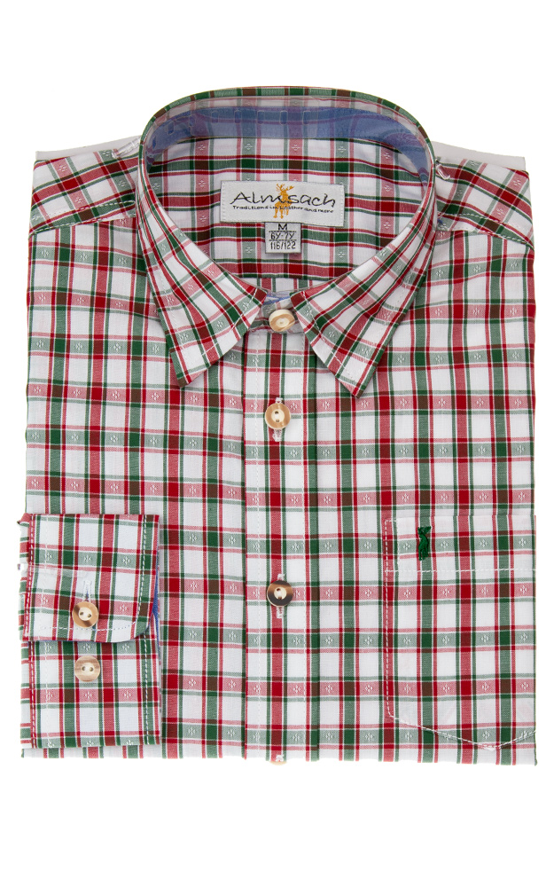 Kinderhemd 666, LK rot/grün