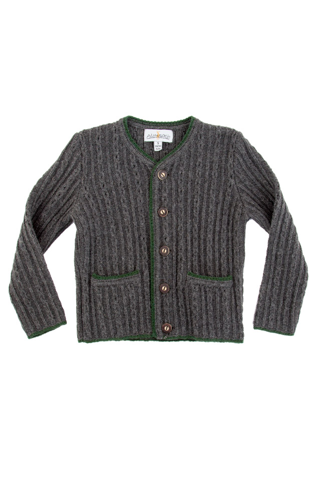 Kinder-Strickjacke SCM44, anthrazit