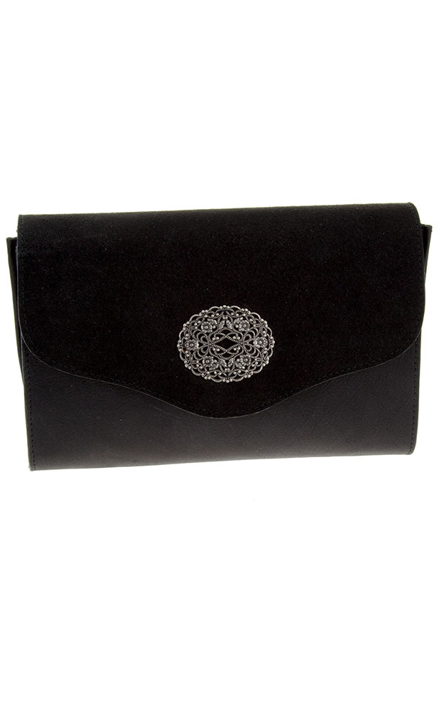 Ledertasche DT 1554 F, schwarz