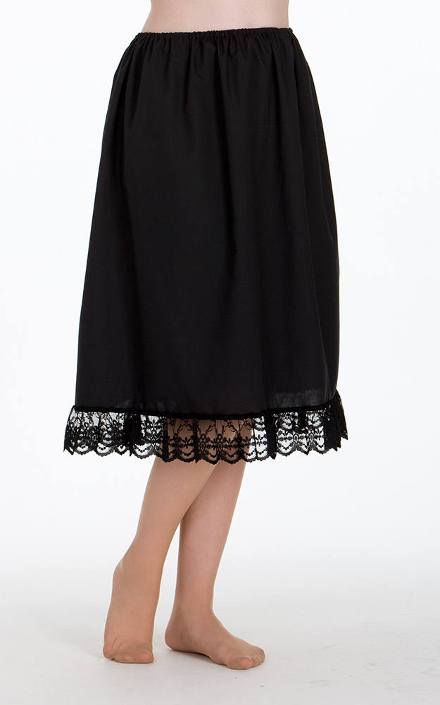 Unterrock Uta midi, schwarz 70cm Tüllspitze