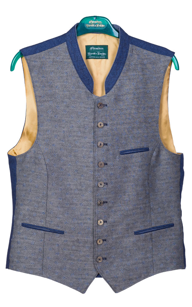 Weste 2522, grau/dunkelblau