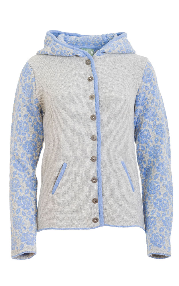 Strickjacke Guilia, silber/hellblau