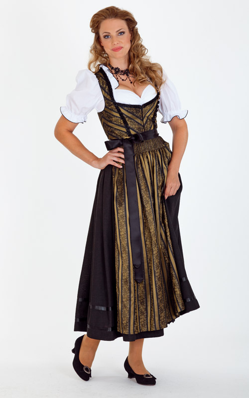 Schürze Breisgau, schwarz/gold