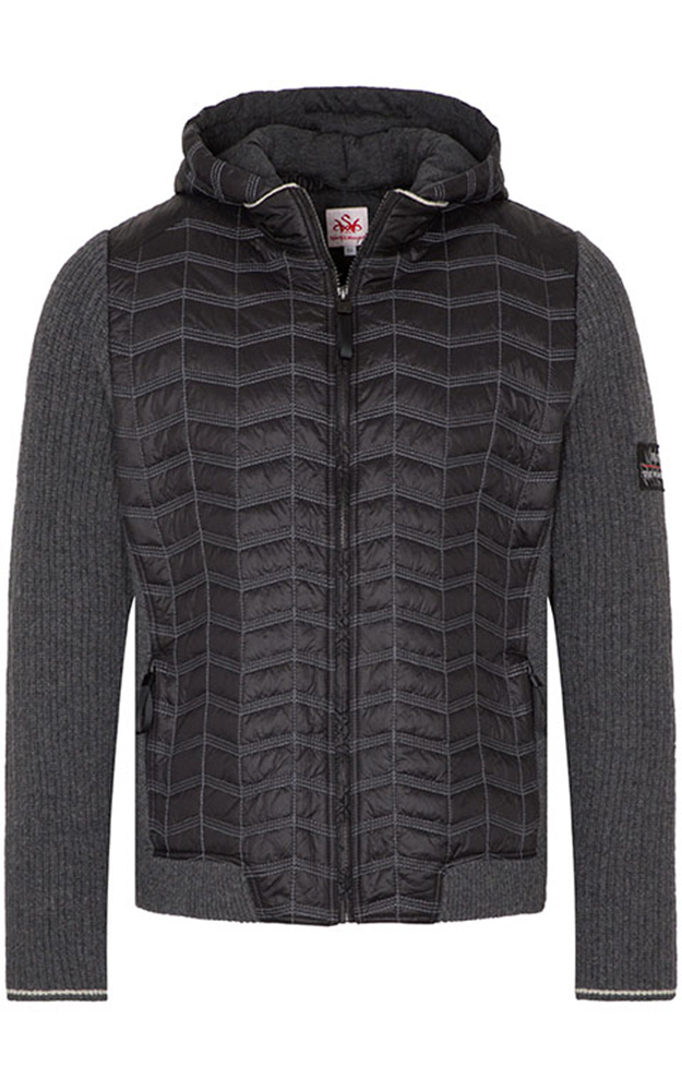 Steppjacke Sargans, schwarz/anthrazit