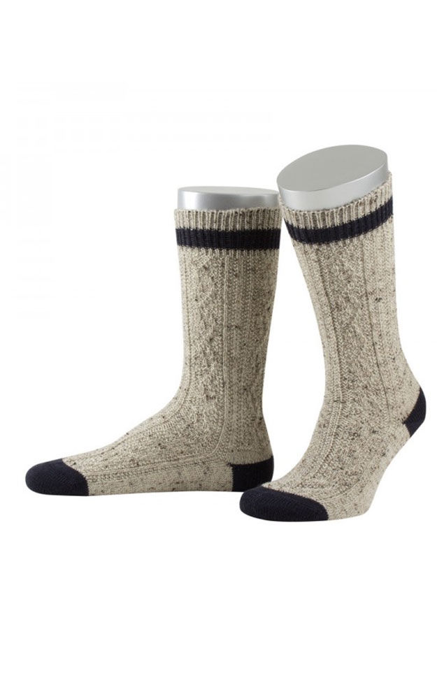 Socken L5698T, melange/blau