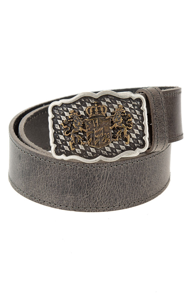 Gürtel 04073 Löwen messing, graubraun