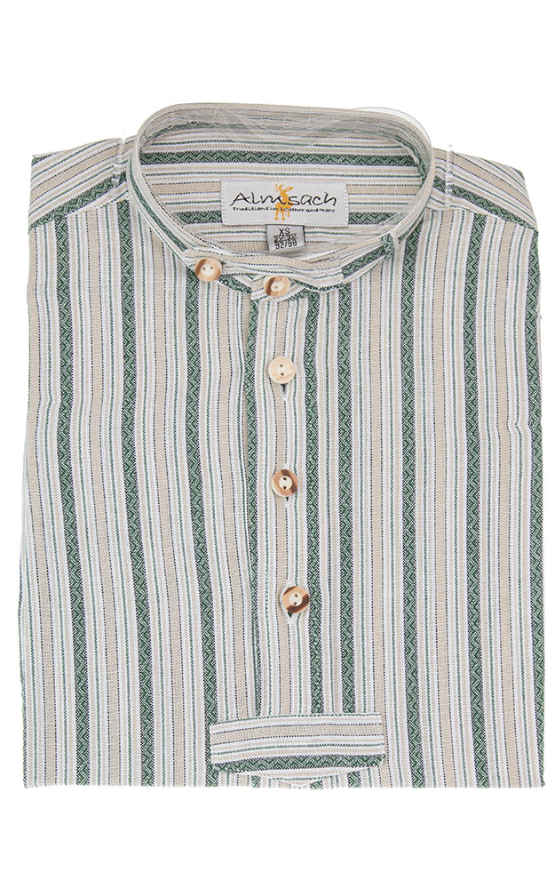 Kinderhemd 939, grün gestreift