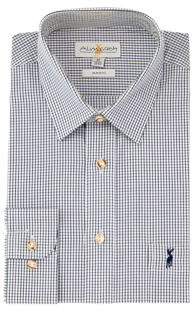 Hemd Harald, dunkelblau/weiß gestreift