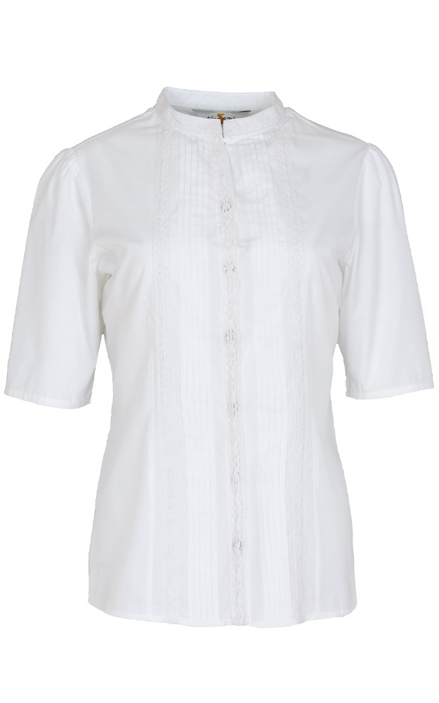 Trachtenbluse 28, weiß