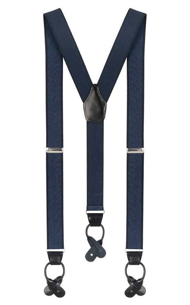 Hosenträger Stresemann, blau/schwarz