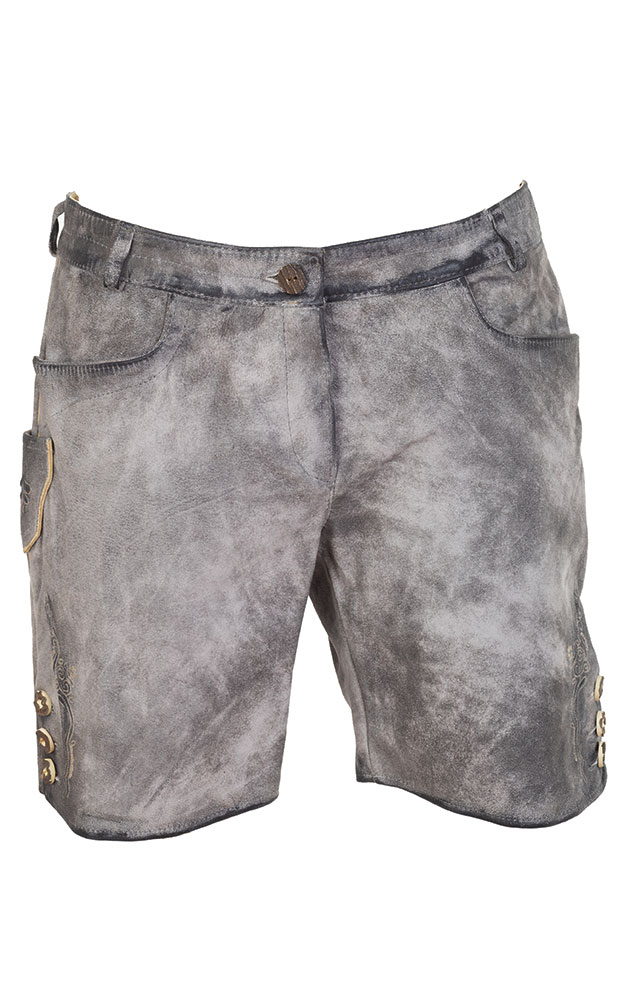 Damenlederhose Seli, Nappato grau
