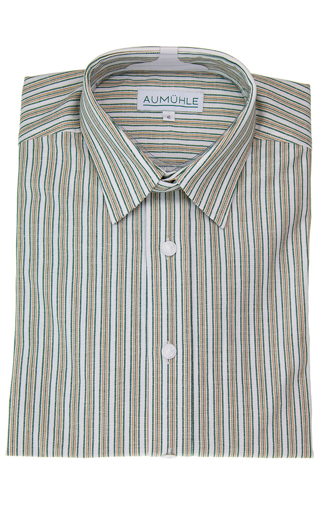 Hemd 03 02422P, grün/braun gestreift