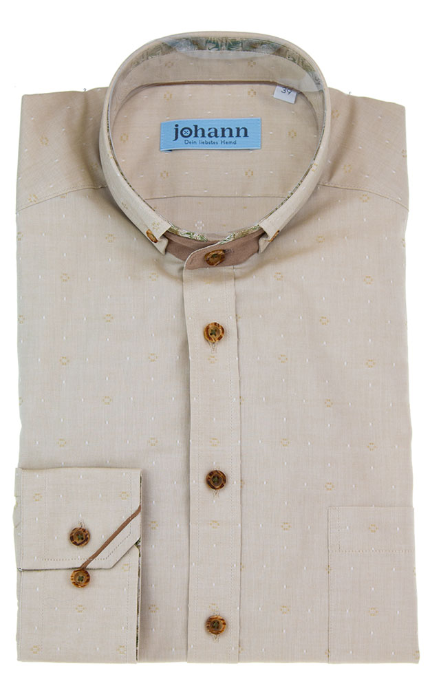 Hemd 3042, beige - Slim fit