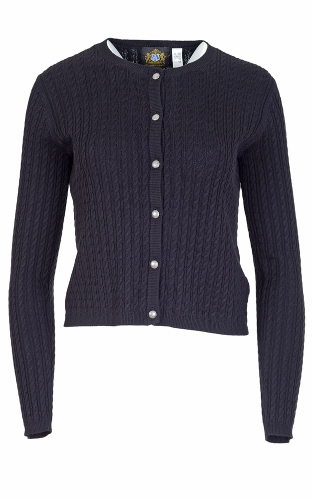 Strickjacke Reit, schwarz