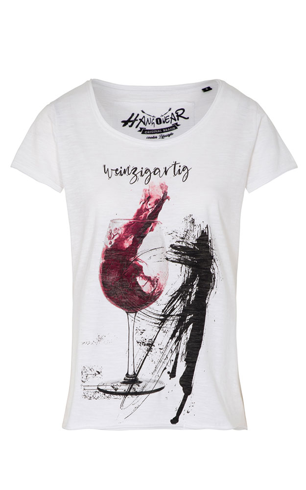 Damen-Shirt Weinzigartig, weiß