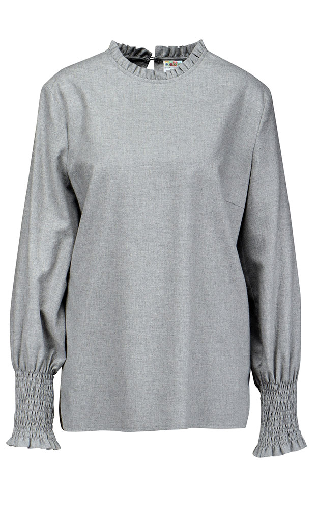 Trachtenbluse 32645, hellgrau