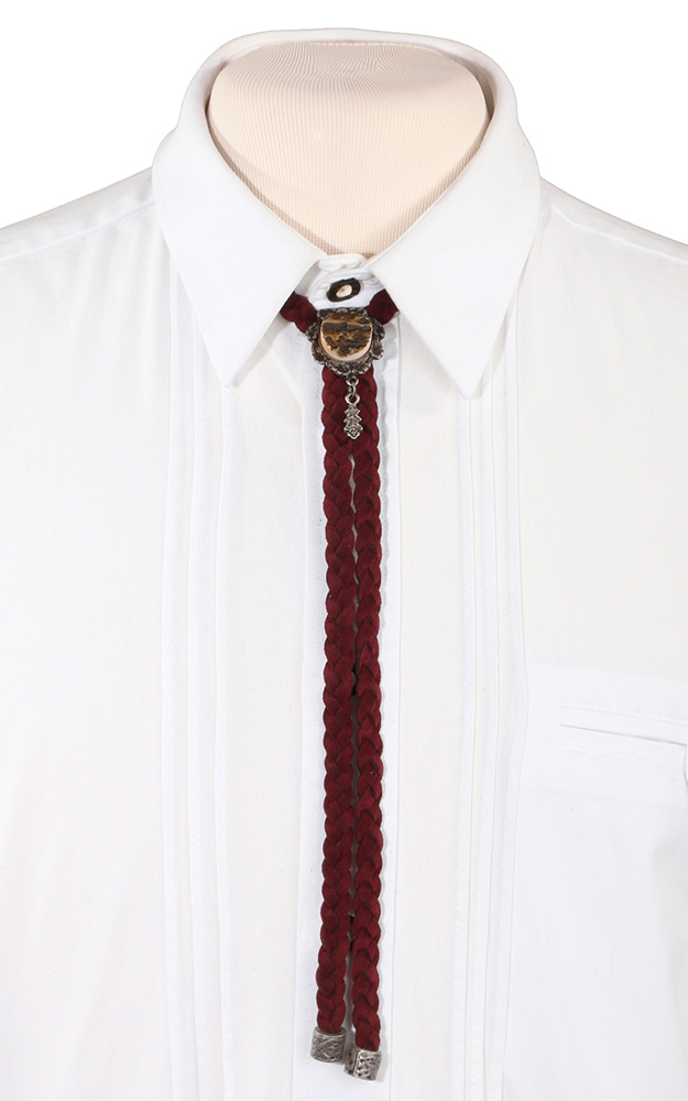 Leder-Flechtband, weinrot