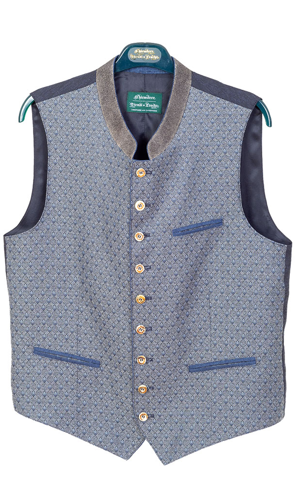 Weste Brixen, grau/blau