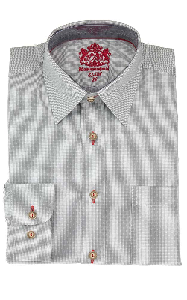 Hemd 12414, grau - Slim fit