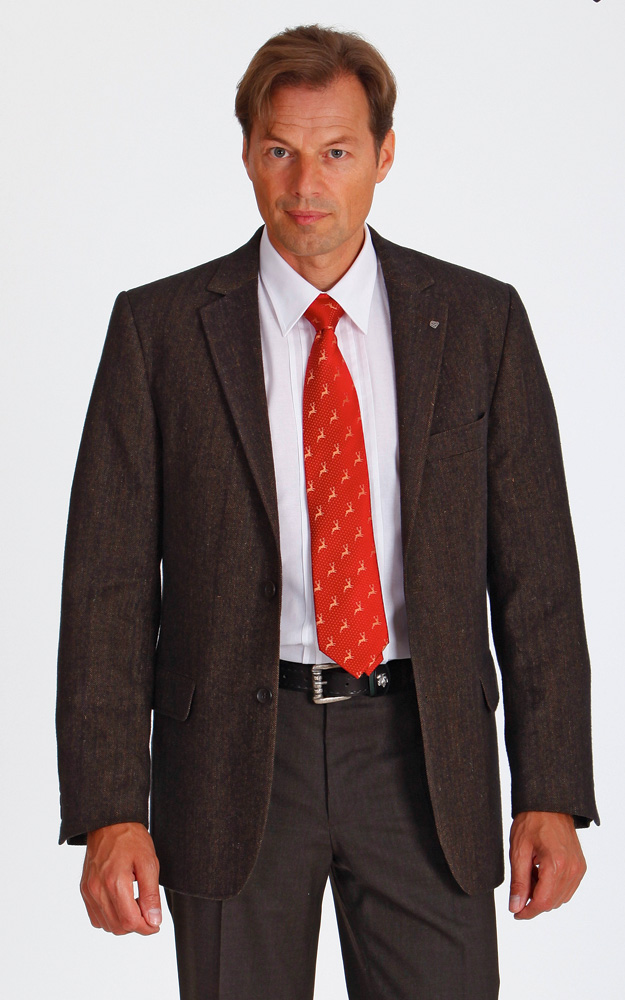 Janker Frederic, schwarz/braun fischgrät