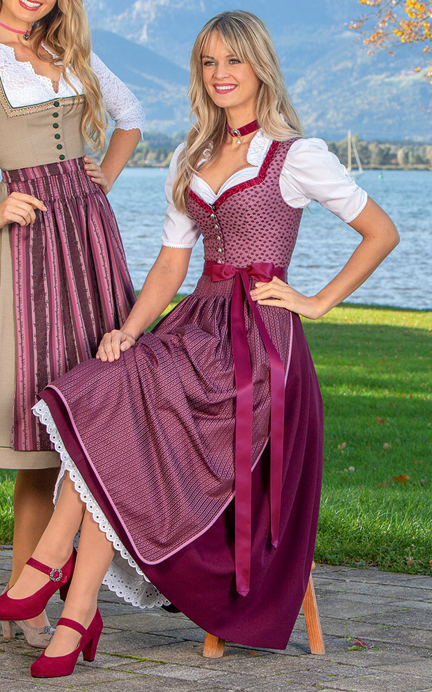 Schürze Rotensee Extra, weinrot