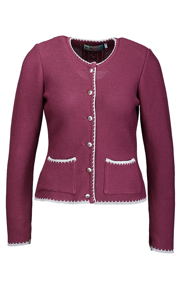 Strickjacke 11529, weinrot