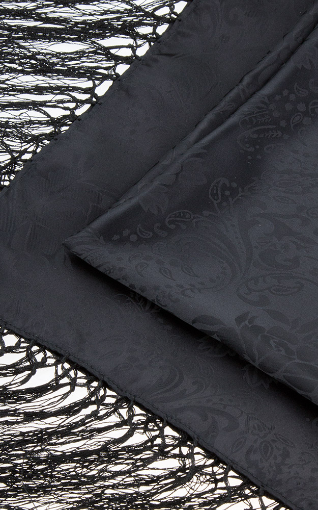 Seidentuch Nr. 06, schwarz